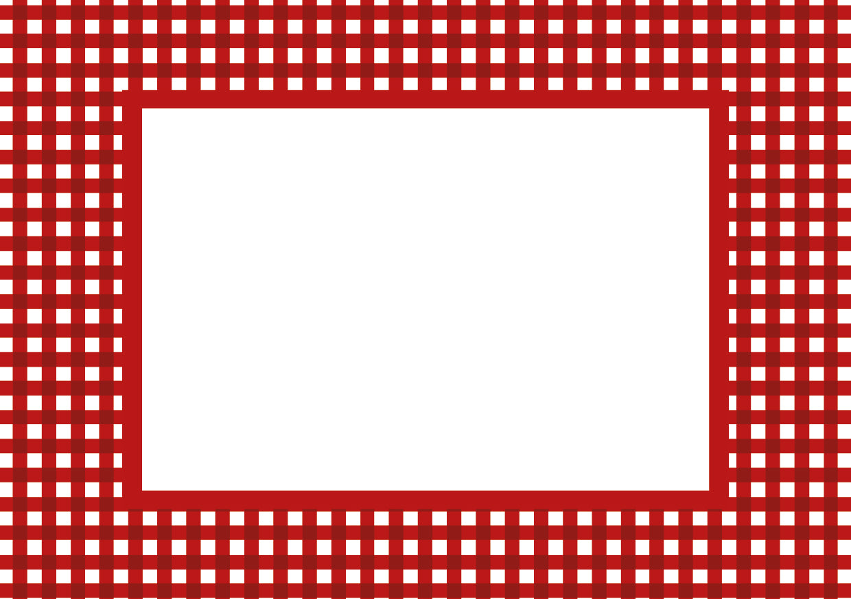 Red Landscape Gingham Photo Mat