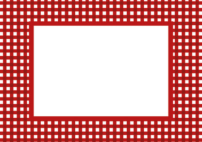 Red Landscape Gingham Photo Mat