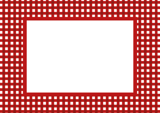 Red Landscape Gingham Photo Mat