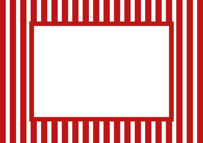 Red Landscape Medium Stripes Photo Mat