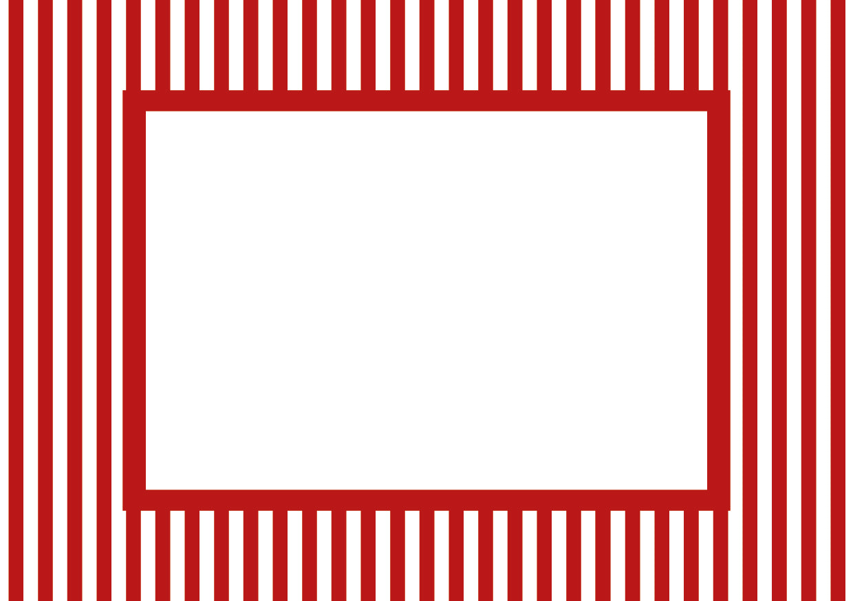 Red Landscape Small Stripes Photo Mat