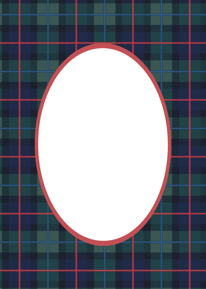 Red Oval Campbell of Cawdor Tartan Photo Mat