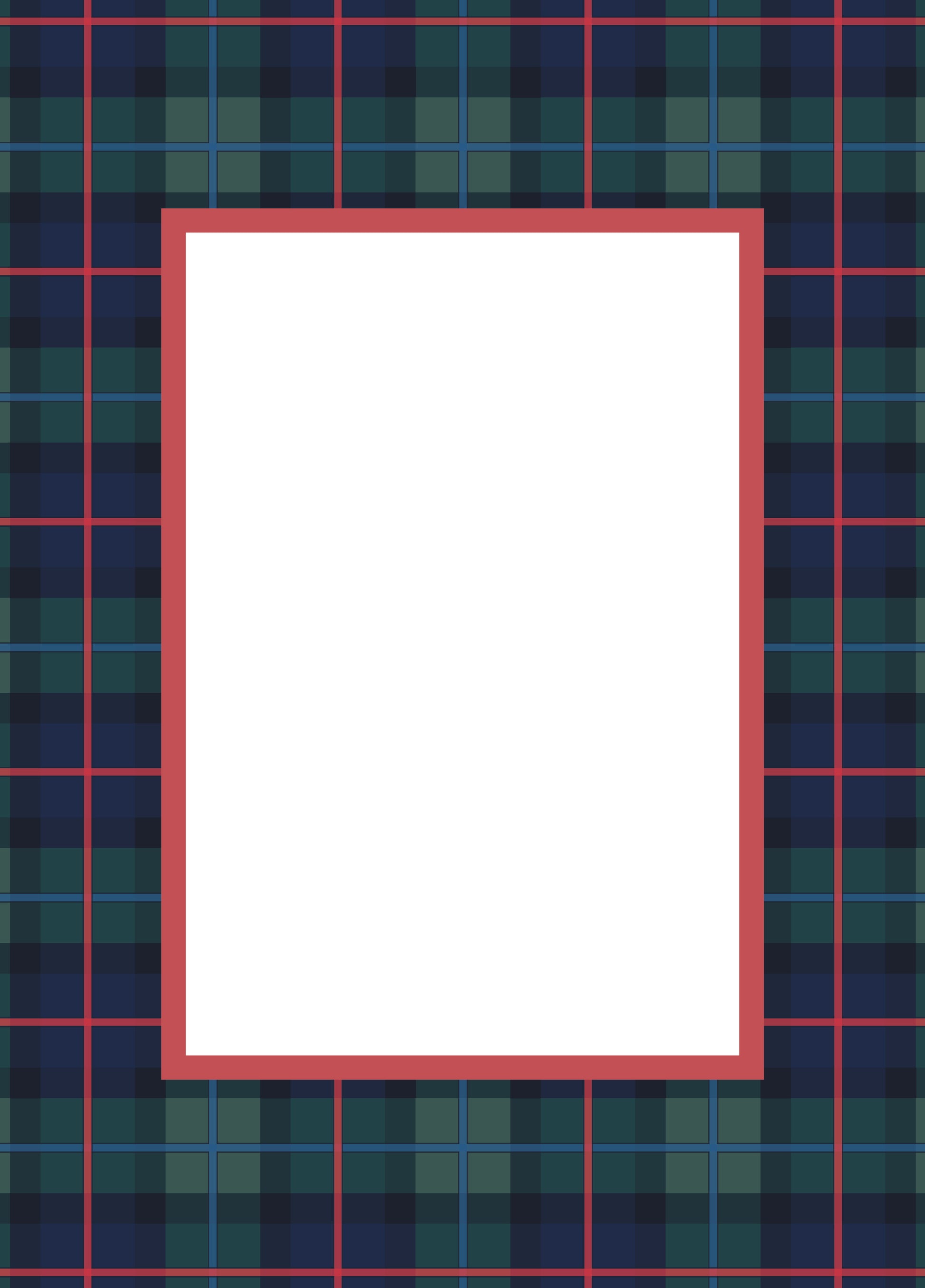 Red Rectangular Campbell of Cawdor Tartan Photo Mat