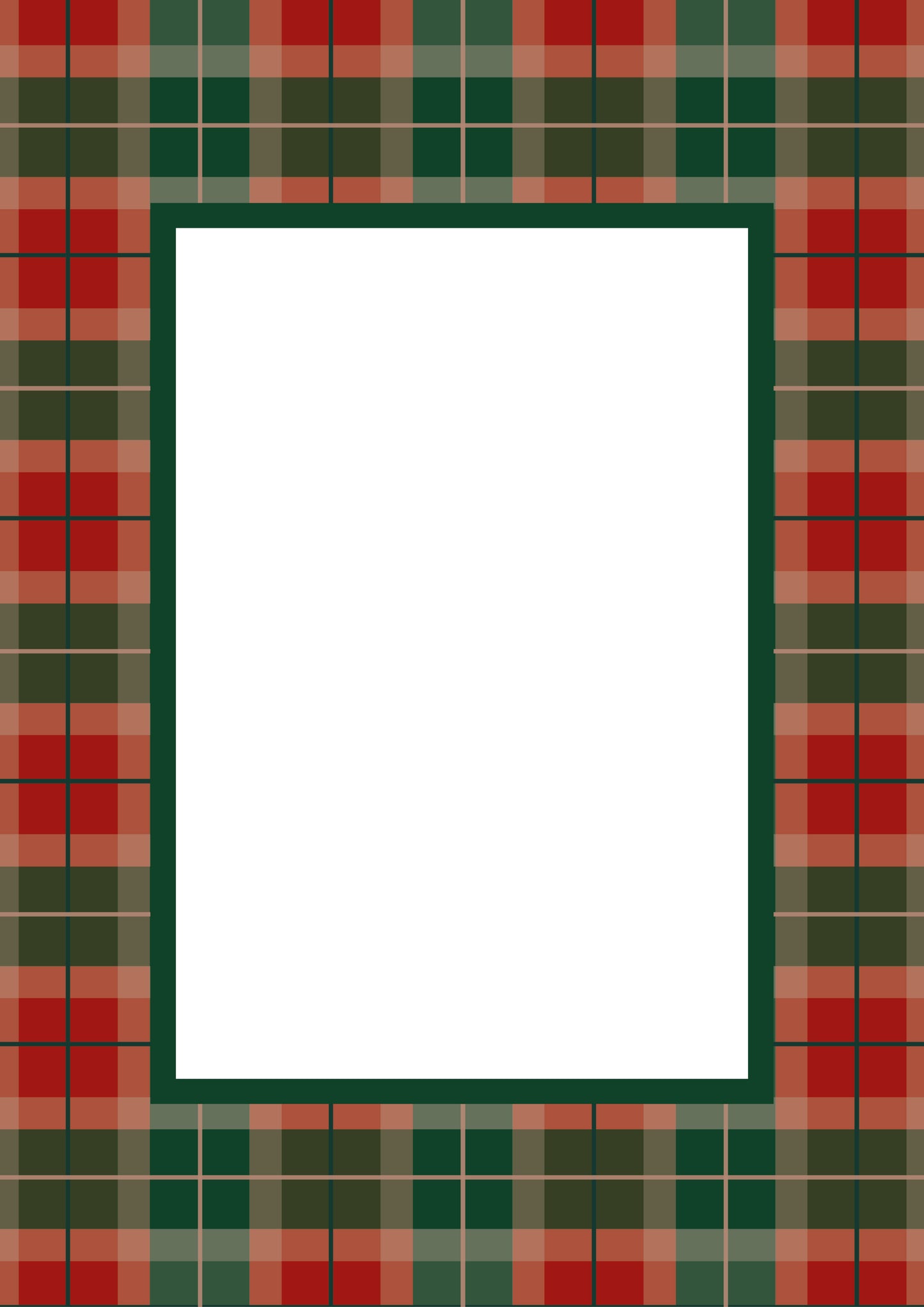 Red Rectangular Campbell of Cawdor Tartan Photo Mat