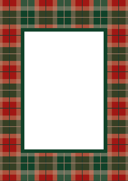 Red Rectangular Campbell of Cawdor Tartan Photo Mat