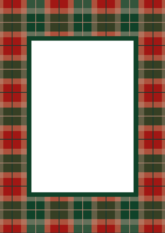 Red Rectangular Campbell of Cawdor Tartan Photo Mat
