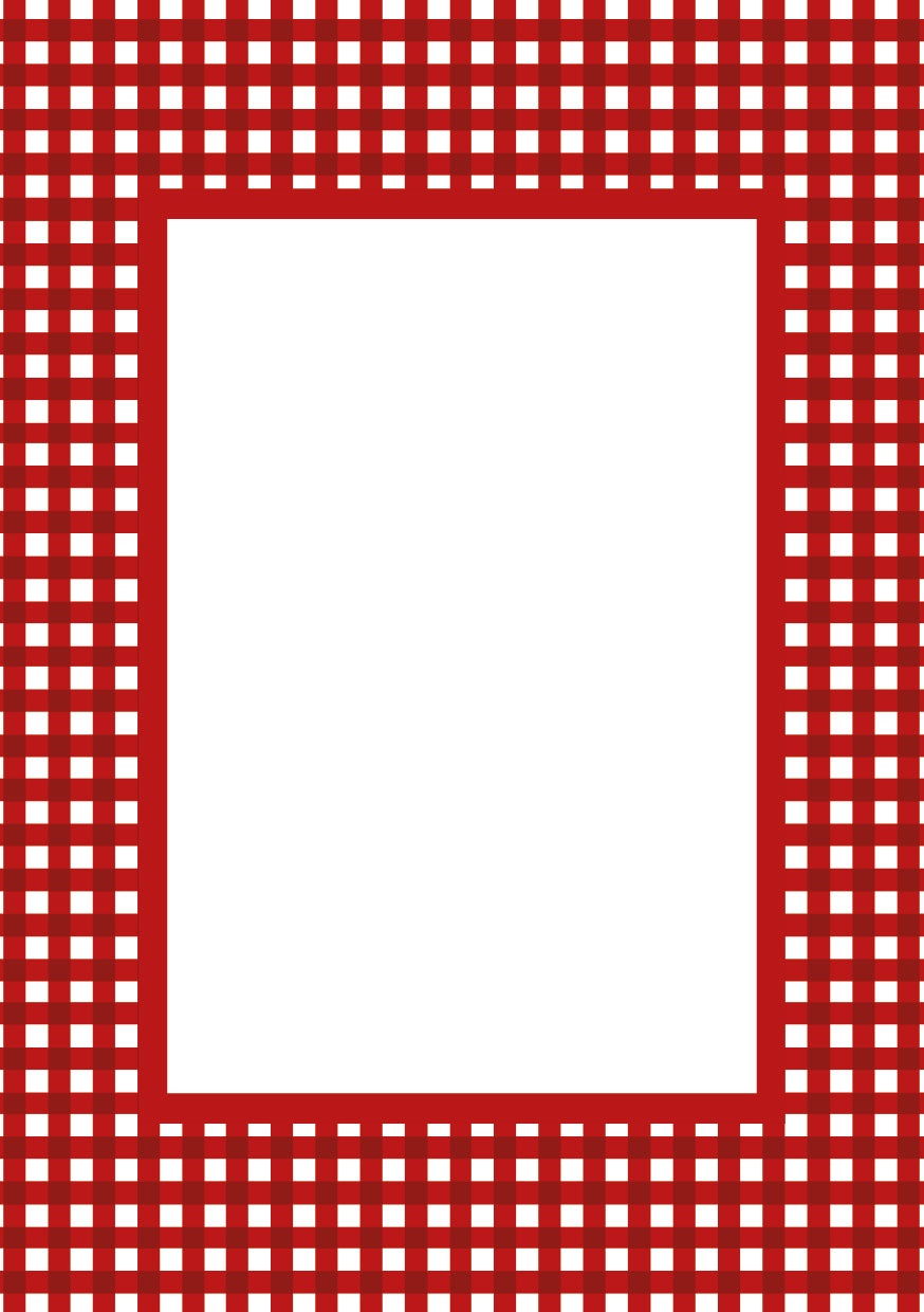 Red Rectangular Gingham Photo Mat