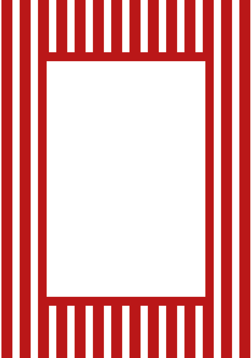 Red Rectangular Medium Stripes Photo Mat