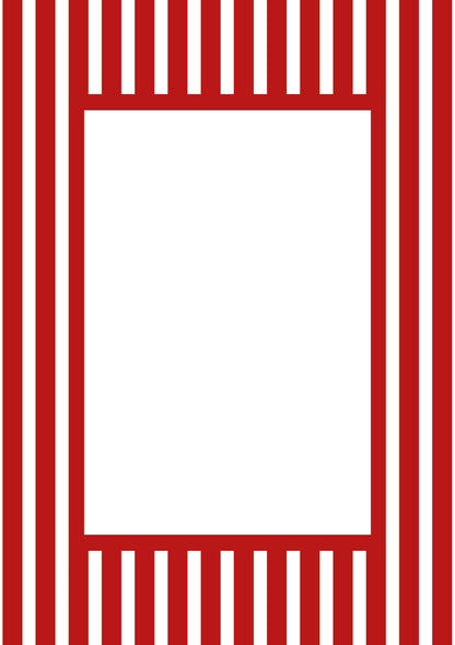 Red Rectangular Medium Stripes Photo Mat