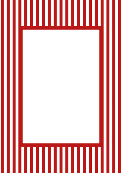 Red Rectangular Small Stripes Mount Board