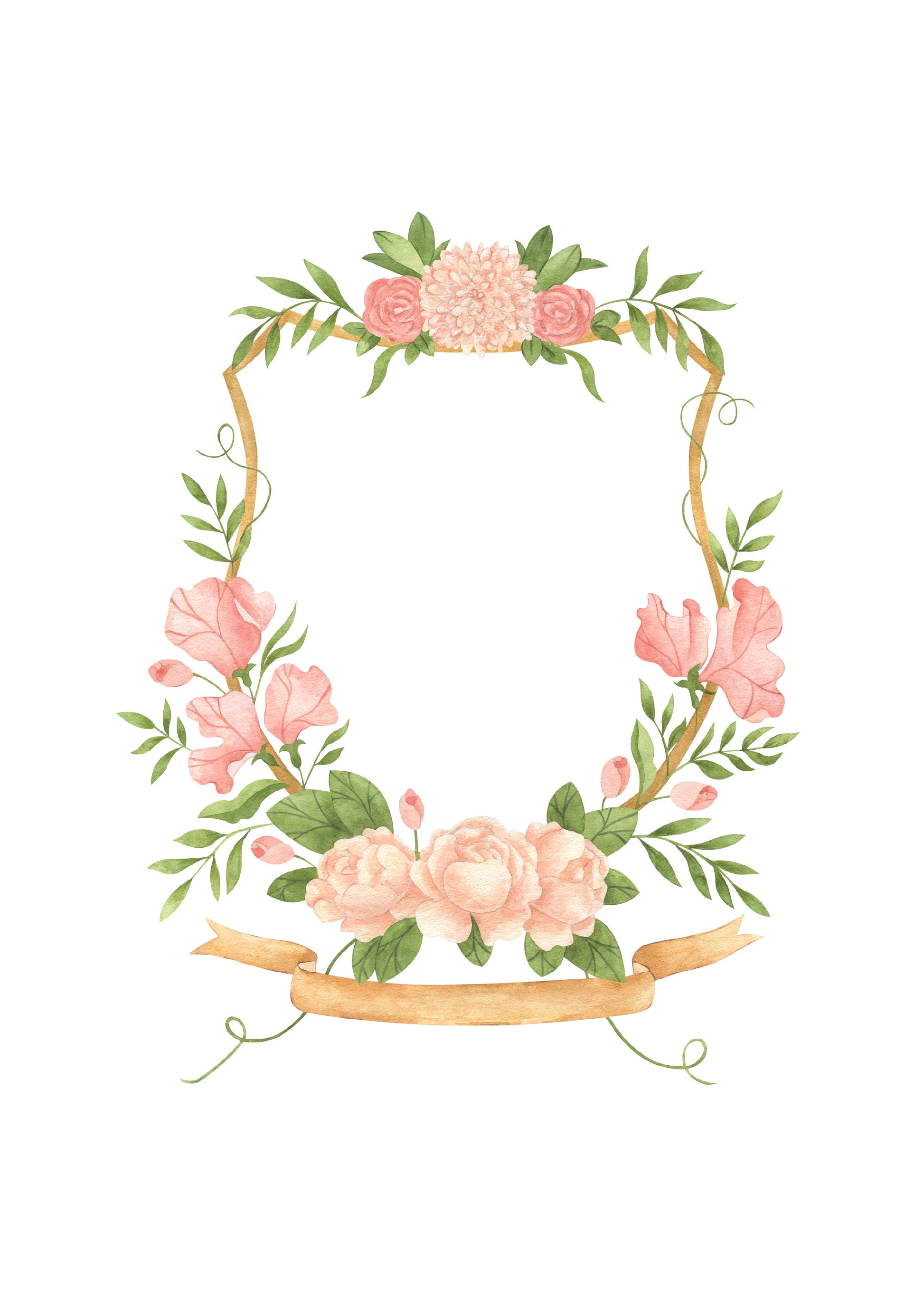 Shield Monogram Nursery Art Print | Personalised Baby Keepsake