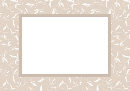 Taupe Landscape Botanical Patterned Photo Mat
