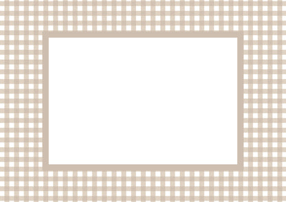 Taupe Landscape Gingham Photo Mat
