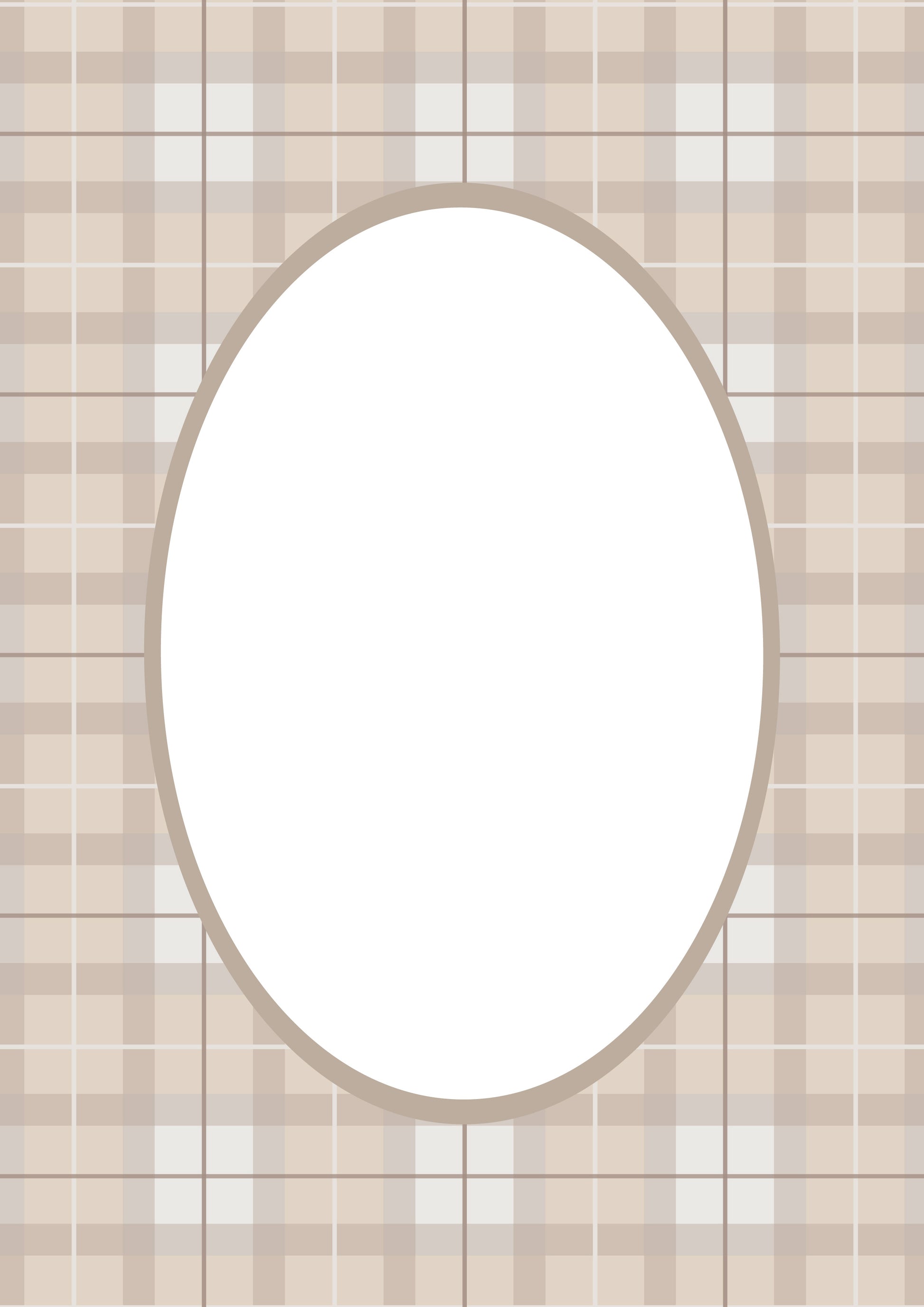 Campbell of Cawdor Tartan Photo Mount - picture frame passepartout - oval aperture - Coeur et Maman