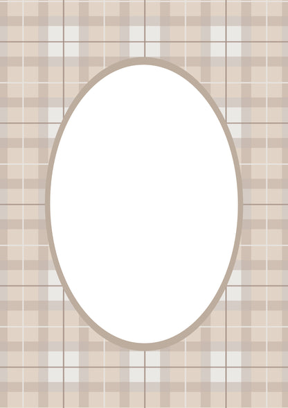 Campbell of Cawdor Tartan Photo Mount - picture frame passepartout - oval aperture - Coeur et Maman