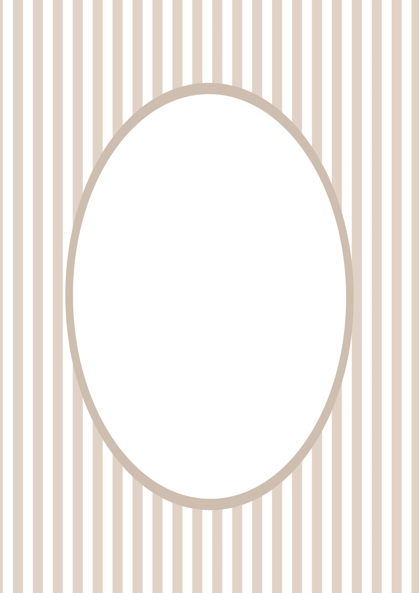 Taupe Oval Small Stripes Photo Mat