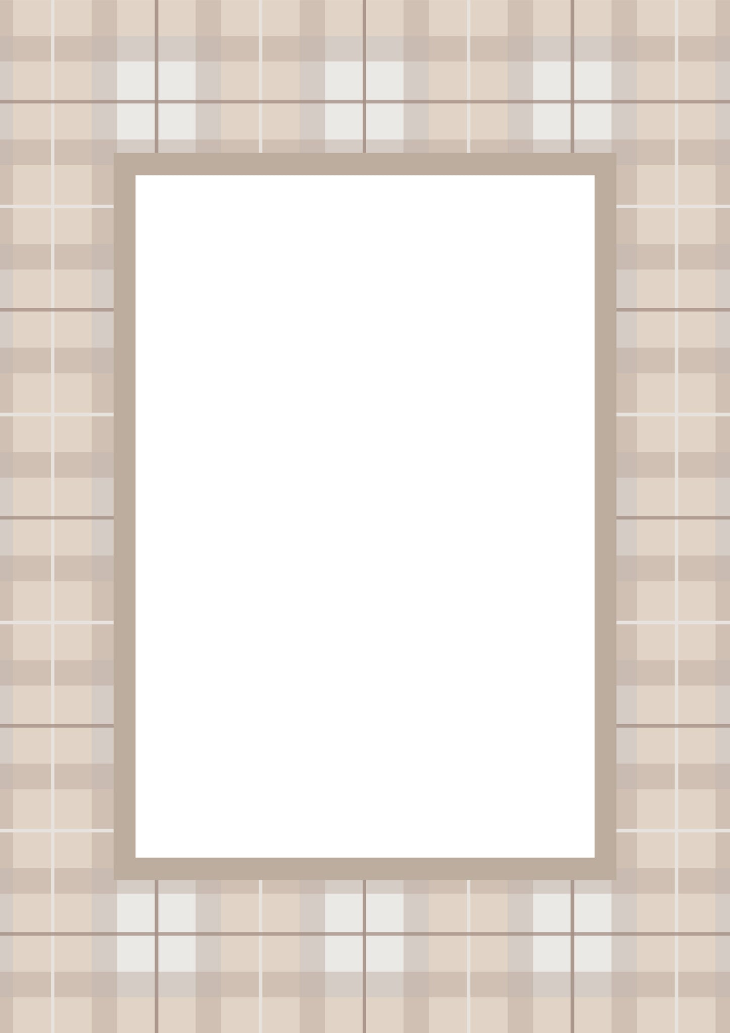Taupe Rectangular Campbell of Cawdor Tartan Photo Mat