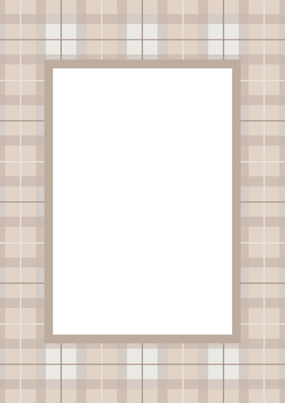 Taupe Rectangular Campbell of Cawdor Tartan Photo Mat