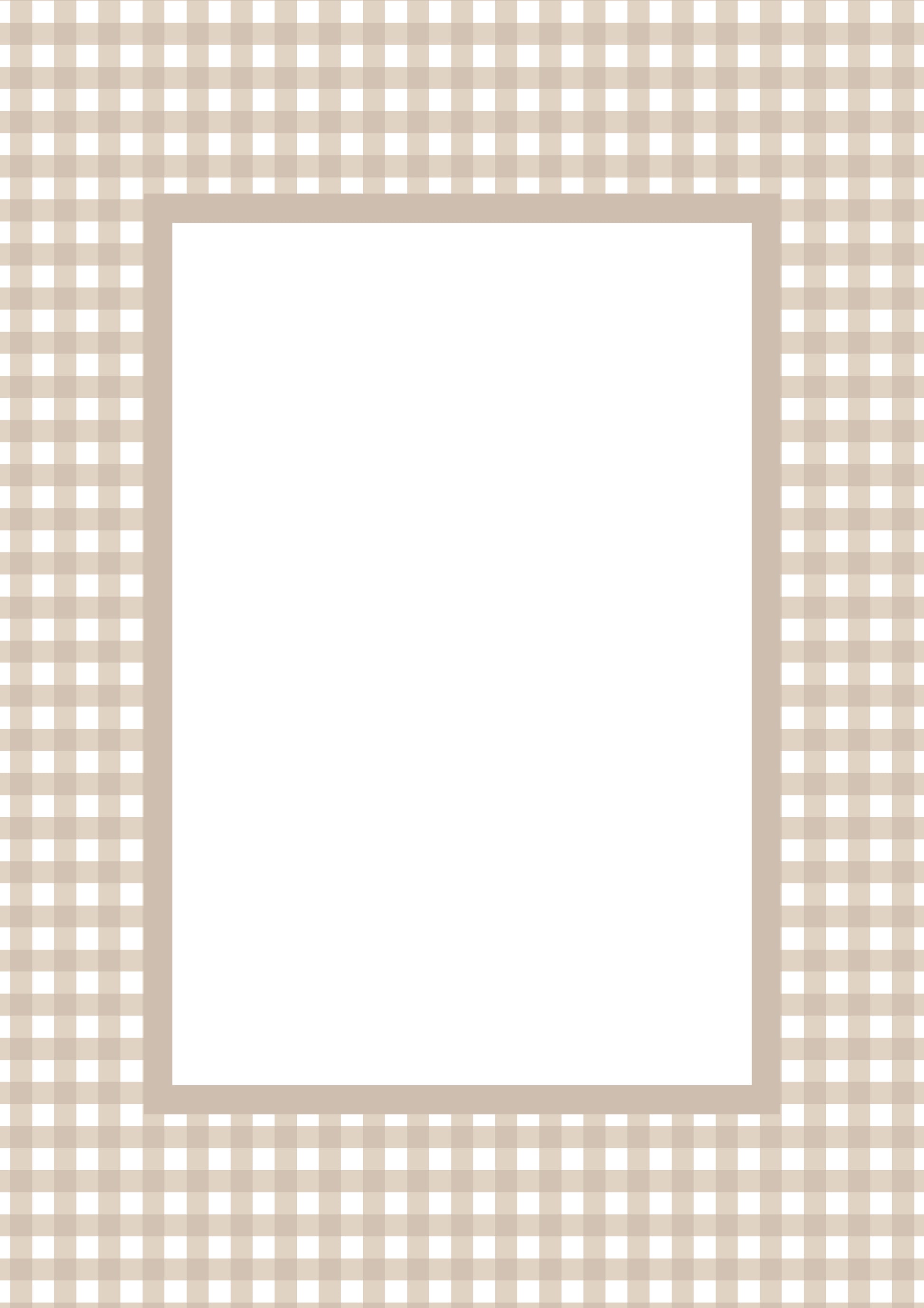 Taupe Rectangular Gingham Photo Mat