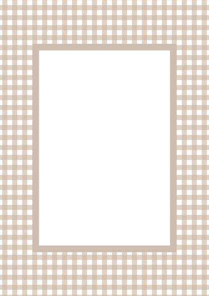 Gingham Photo Mount - passepartout frame - rectangular aperture - Coeur et Maman
