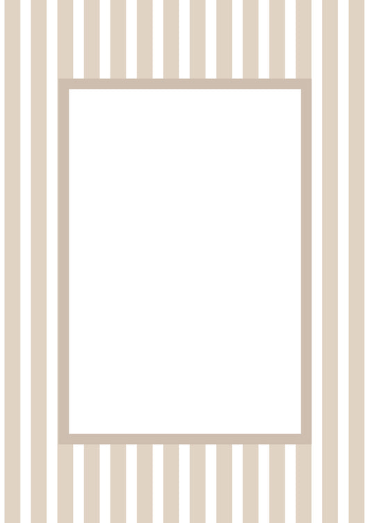 Taupe Rectangular Medium Stripes Photo Mat
