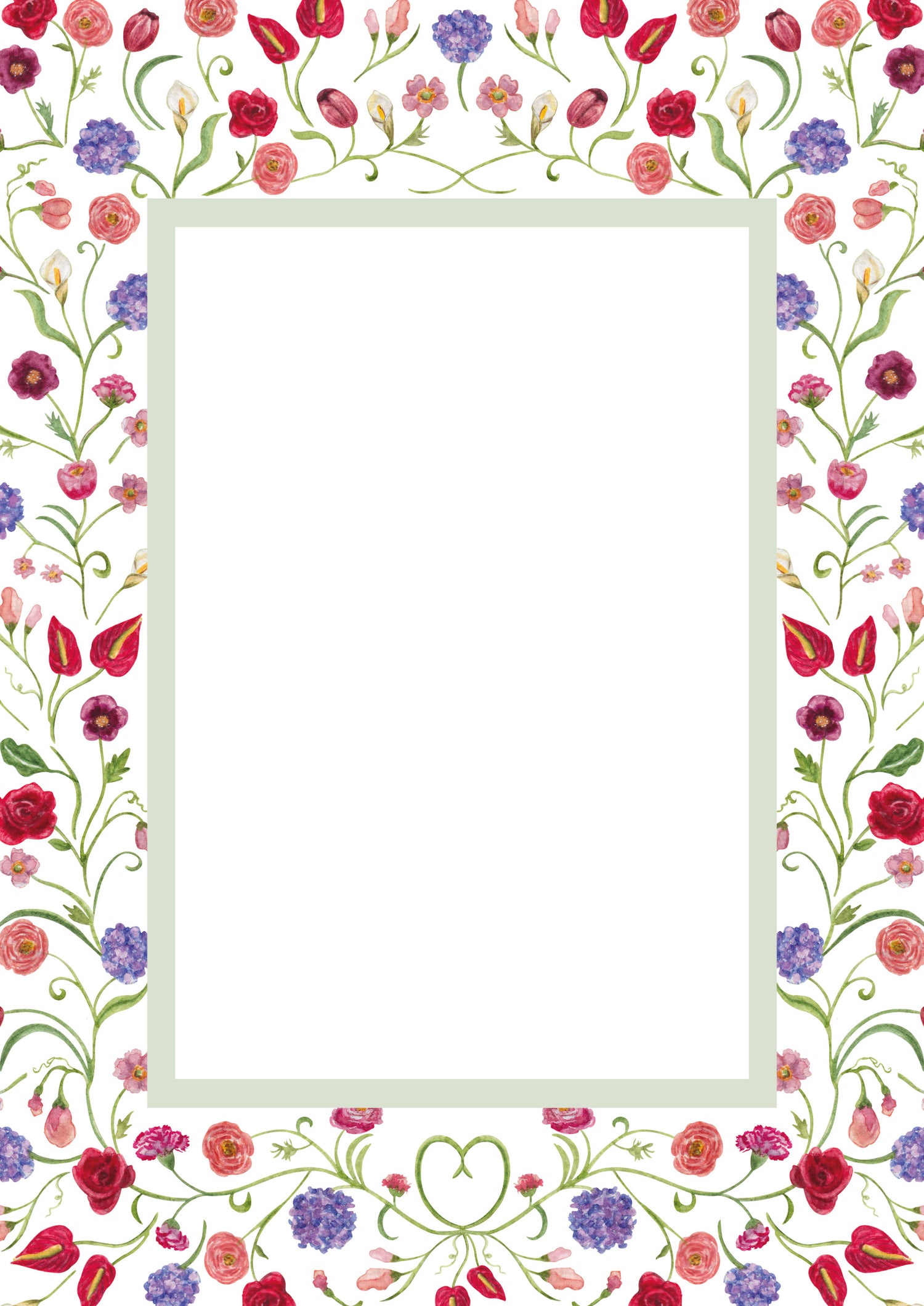 The Promise Rectangular Floral Patterned Photo Mat for Brides