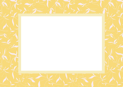 Yellow Landscape Botanical Patterned Photo Mat