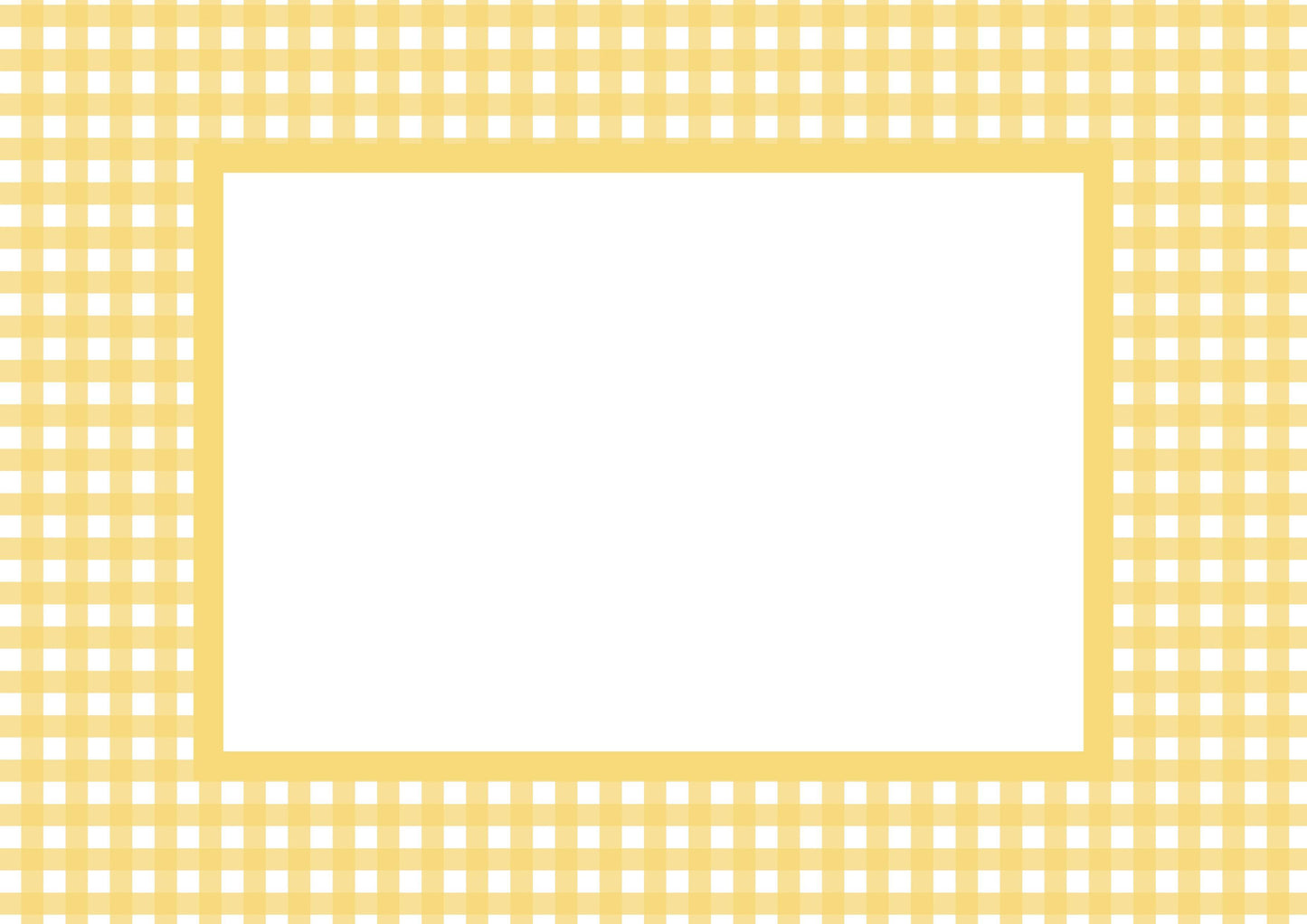 Yellow Landscape Gingham Photo Mat