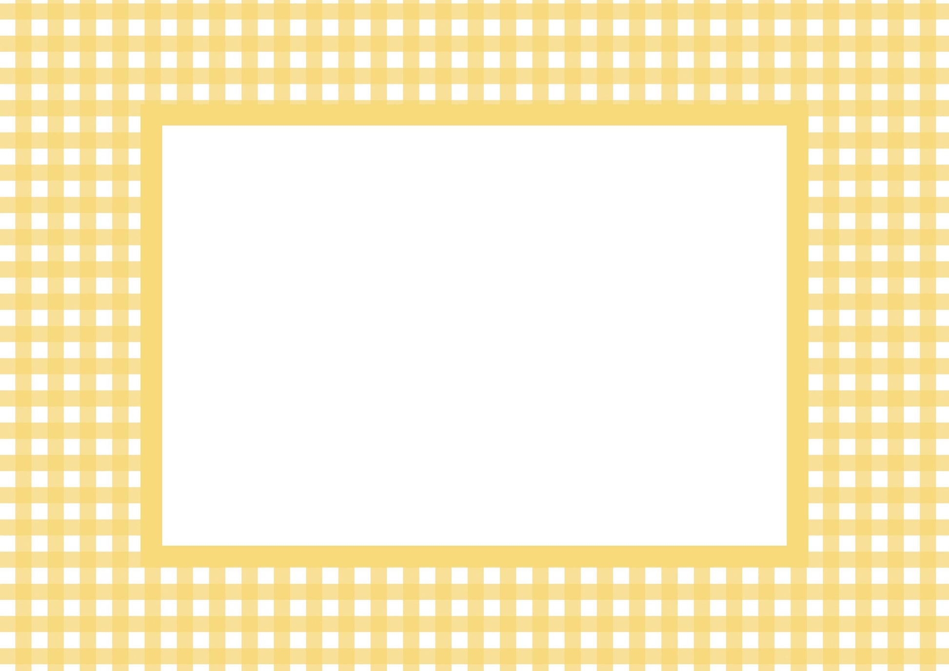 Yellow Landscape Gingham Photo Mat