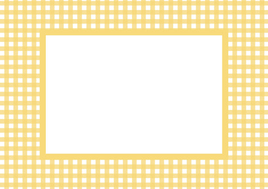Yellow Landscape Gingham Photo Mat
