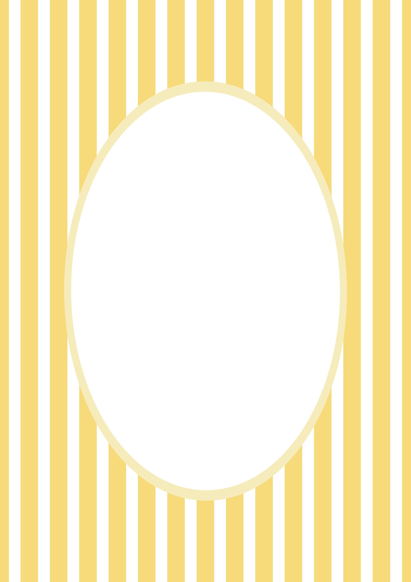 Yellow Oval Medium Stripes Photo Mat