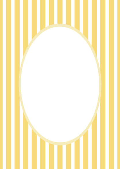 Yellow Oval Medium Stripes Photo Mat