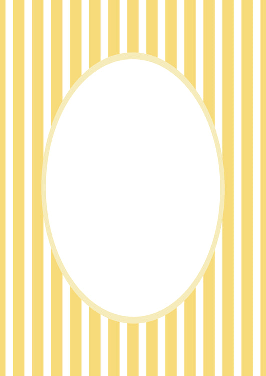 Yellow Oval Medium Stripes Photo Mat