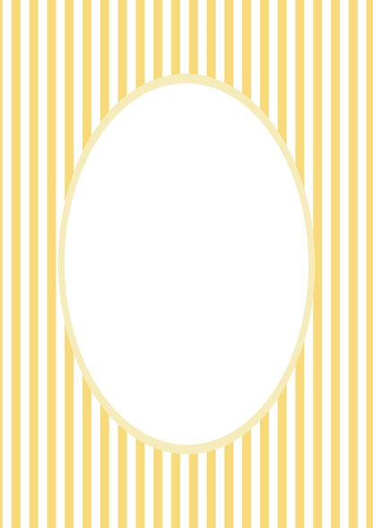 Small Stripes Photo Mount - picture frame passepartout - oval aperture - Coeur et Maman