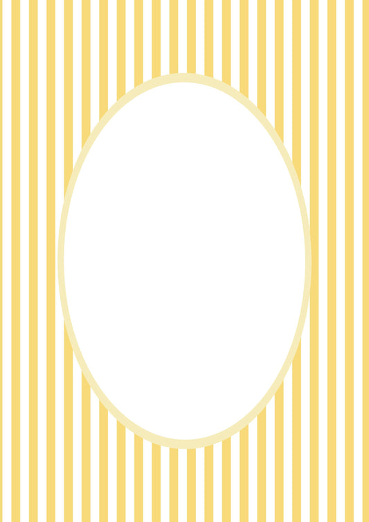 Yellow Oval Small Stripes Photo Mat