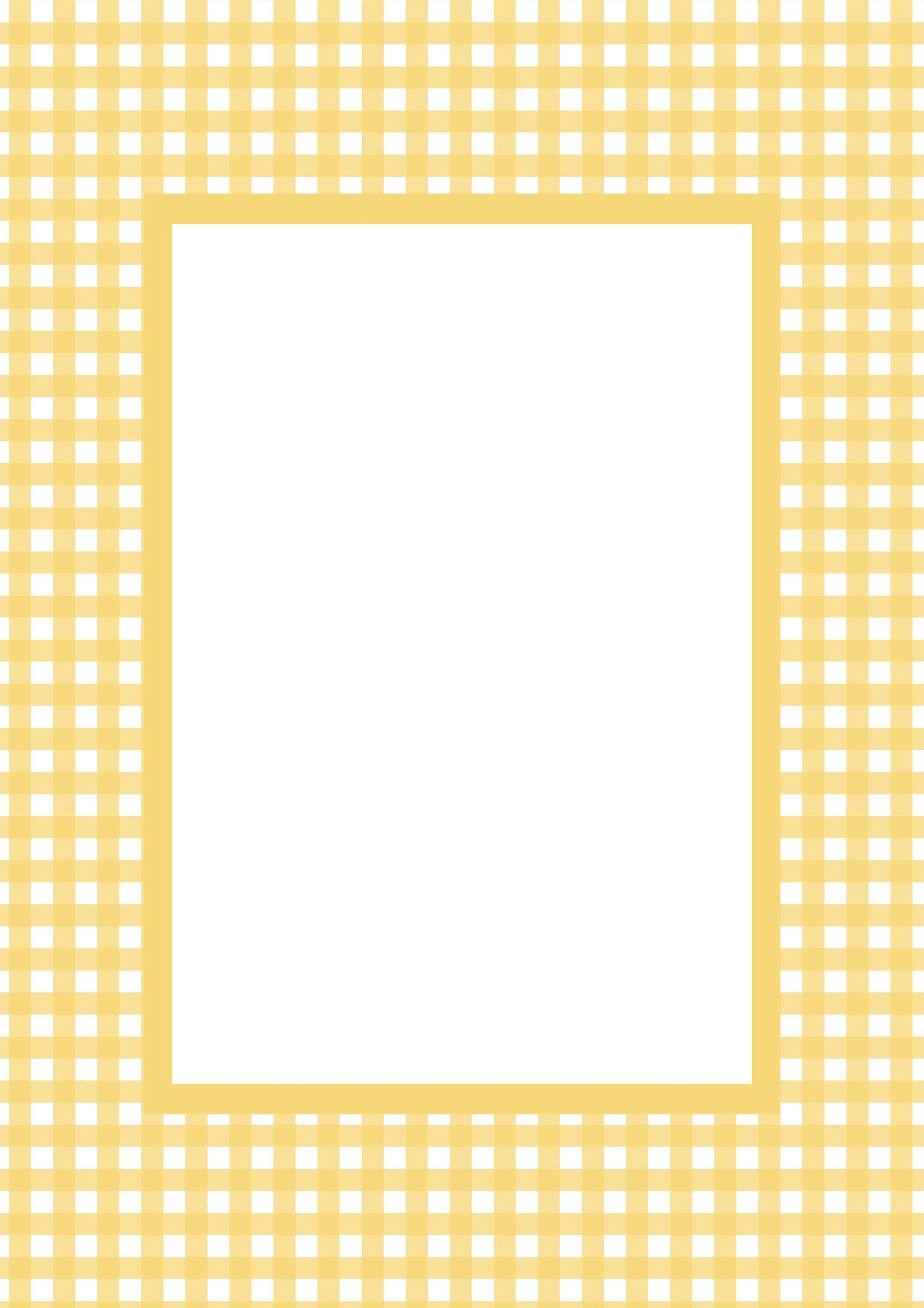 Yellow Rectangular Gingham Photo Mat