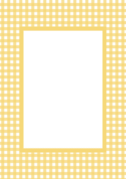 Gingham Photo Mount - passepartout frame - rectangular aperture - Coeur et Maman