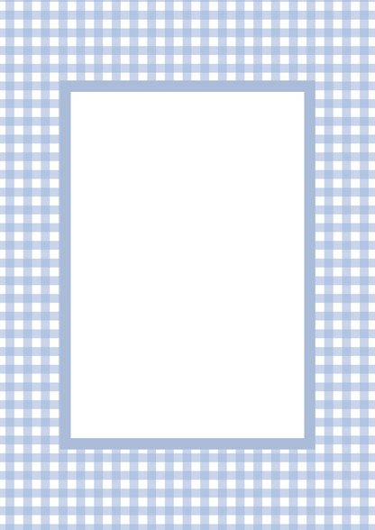 Gingham__Blue__Rectangle

Blue gingham picture frame mat board with classic check pattern; ideal for framing nursery prints, baby boy photographs, or family artwork — a thoughtful gift for baby showers, christenings, or first birthdays.