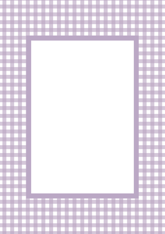 Gingham__Lilac__Vertical

Lilac gingham picture frame mat board with delicate checks; perfect for framing floral prints, soft-toned nursery art, or birthday photos — a sweet gift for spring birthdays, Easter, or girls’ bedrooms.