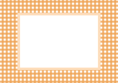 Gingham__Orange__Landscape

Orange gingham picture frame mat board with vibrant checks; perfect for autumnal nursery art, playful children’s prints, or Easter or Halloween-inspired photographs — a unique gift for seasonal milestones or baby’s first autumn.