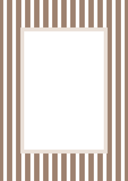 Mediumstripes__Brown__Rectangle

Brown striped picture frame mat board with traditional vertical lines; ideal for framing woodland-themed art, autumn family photos, or neutral nursery prints — a timeless gift for baby showers, birthdays, or christenings.