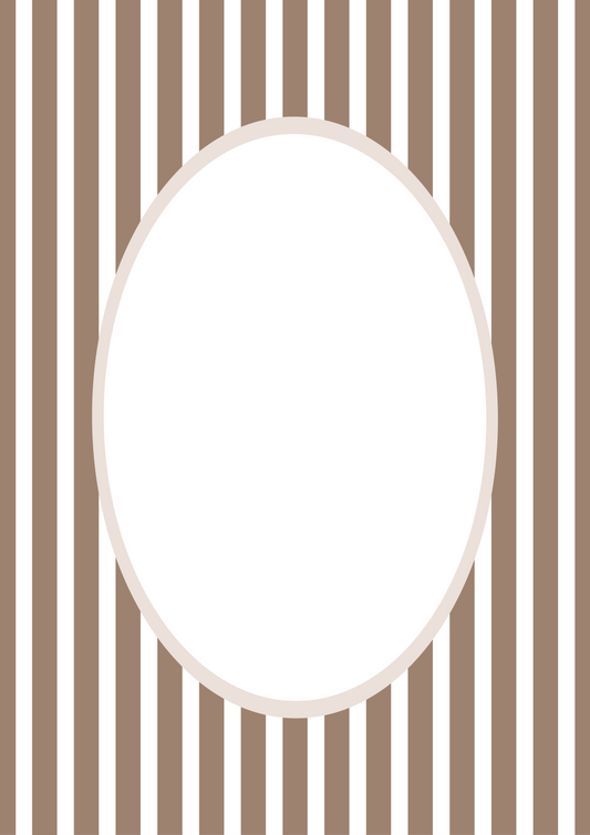 Mediumstripes__Brown__Oval

Brown striped picture frame mat board with traditional vertical lines; ideal for framing woodland-themed art, autumn family photos, or neutral nursery prints — a timeless gift for baby showers, birthdays, or christenings.