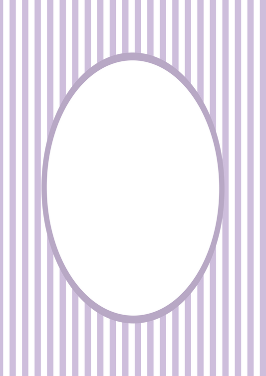 Smallstripes__Lilac_Oval

Lilac striped picture frame mat board with gentle vertical lines; perfect for soft-toned nursery art, girls’ birthday photos, or floral prints — a lovely gift for baby showers, birthdays, christenings, or springtime decorating.