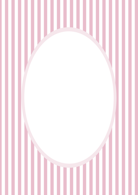 Smallstripes__Pink_Oval

Pink striped picture frame mat board with soft, elegant lines; perfect for framing baby girl portraits, floral nursery art, or keepsake prints — a sweet gift for baby showers, birthdays, or christenings.