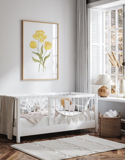 Tulips__Yellow


Watercolour yellow tulip nursery art print – a joyful floral illustration for grandmillennial and traditional interiors. A charming gift for new babies, birthdays, christenings, or baby showers.