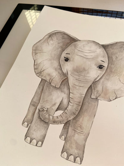 Elephant Nursery Art Print