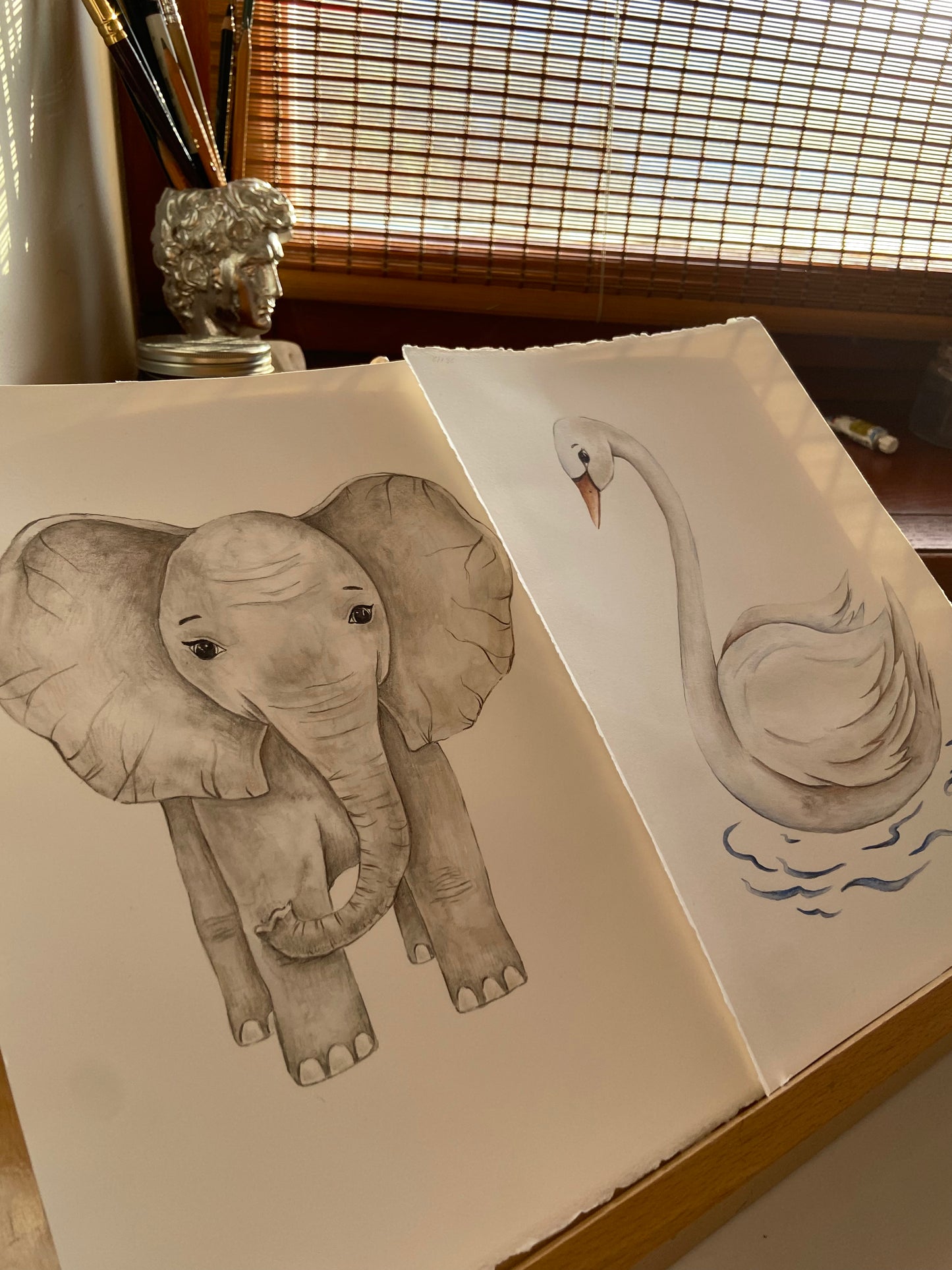 Swan Nursery Art Print