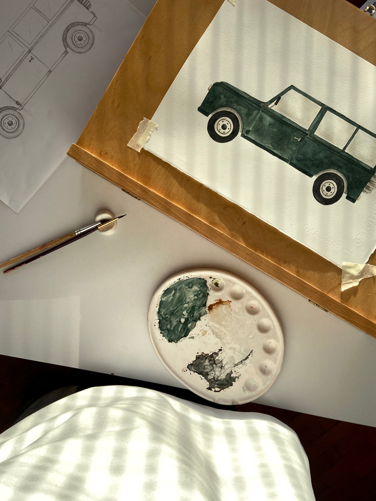 Land Rover Defender Nursery Art Print