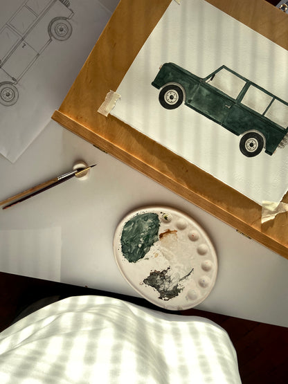 Land Rover Defender Nursery Art Print