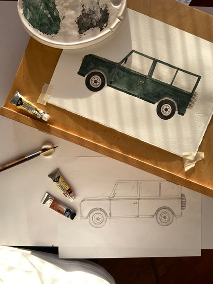 Land Rover Defender Nursery Art Print
